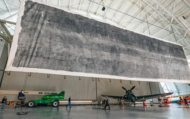 World’s Largest Pinhole Camera Takes World’s Largest Photo. (Photo by Caters News)