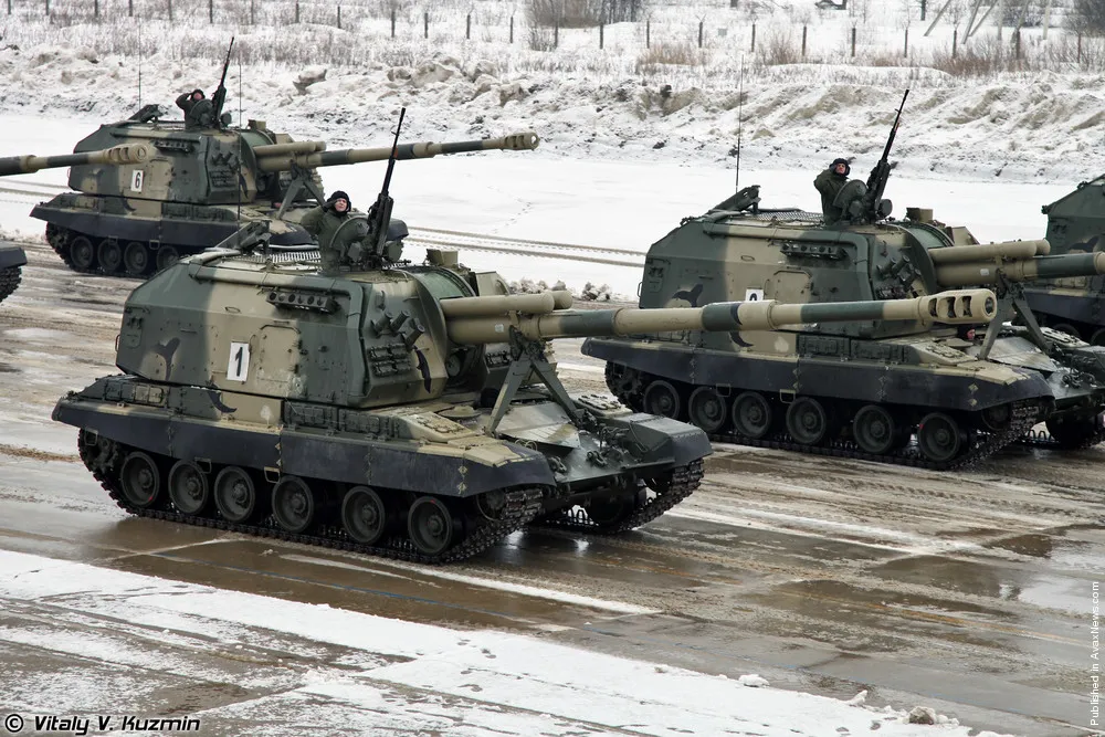 First Rehearsal of 2012 Victory Day Parade in Alabino Training Ground