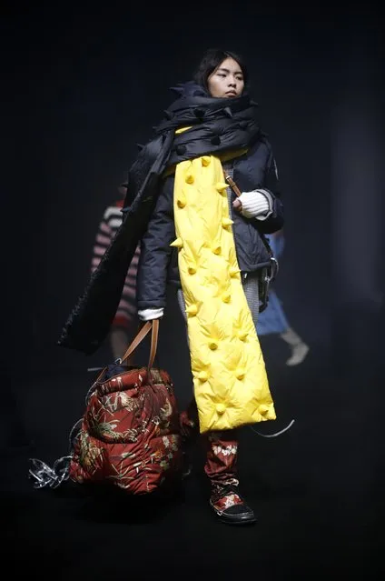 A model presents creations from the Moncler Autumn/Winter 2020 collection during Milan Fashion Week in Milan, Italy on February 19, 2020. (Photo by Alessandro Garofalo/Reuters)