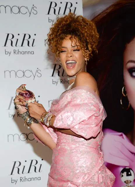 Singer Rihanna attends the “RiRi by Rihanna” fragrance launch at Macy's on Monday, August 31, 2015, in the borough of Brooklyn, N.Y. (Photo by Evan Agostini/Invision/AP Photo)