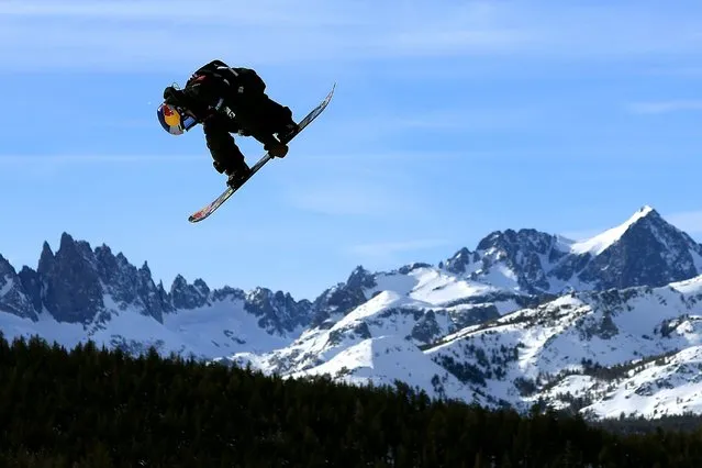 Hiroto Ogiwara of Japan competes in the Men's Snowboard Slopestyle qualifying during the Toyota U.S. Grand Prix at Mammoth Mountain on February 01, 2023 in Mammoth, California. (Photo by Sean M. Haffey/Getty Images)