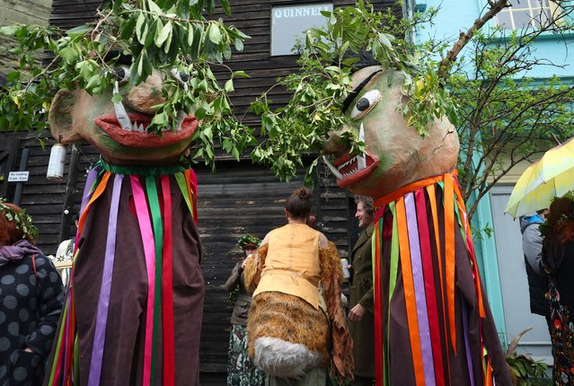 Participants attend the annual May Day bank holiday Jack In The Green parade and festival in Hastings, Britain, on May 6, 2024. (Photo by Toby Melville/Reuters)