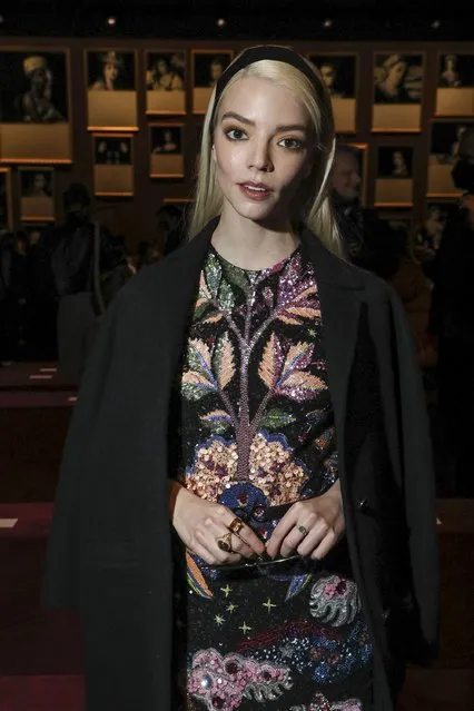 Anya Taylor-Joy poses for photographers upon arrival at the Dior Ready To Wear Fall/Winter 2022-2023 fashion collection, unveiled during the Fashion Week in Paris, Tuesday, March 1, 2022. (Photo by Vianney Le Caer/Invision/AP Photo)