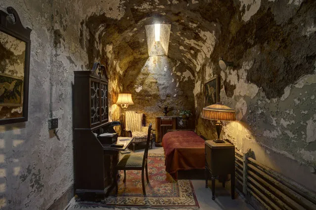 Al Capones cell in the Eastern State Penitentiary in Philadelphia, Pennsylvania. (Photo by Daniel Barter/Caters News)