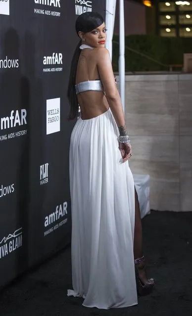 Singer Rihanna poses at the amfAR's Fifth Annual Inspiration Gala in Los Angeles, California October 29, 2014. (Photo by Mario Anzuoni/Reuters)