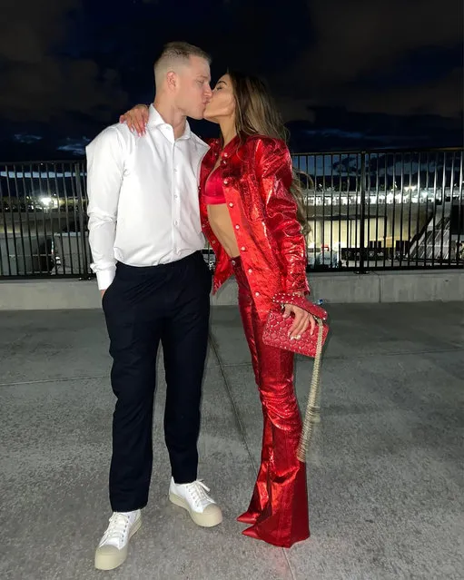American model, fashion influencer and social media personality Olivia Culpo and American football running back Christian McCaffrey celebrate their fourth New Year's together. (Photo by oliviaculpo/Instagram)