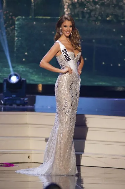 Desire Cordero Ferrer, Miss Spain 2014 competes on stage in her evening gown during the Miss Universe Preliminary Show in Miami, Florida in this January 21, 2015 handout photo. (Photo by Reuters/Miss Universe Organization)