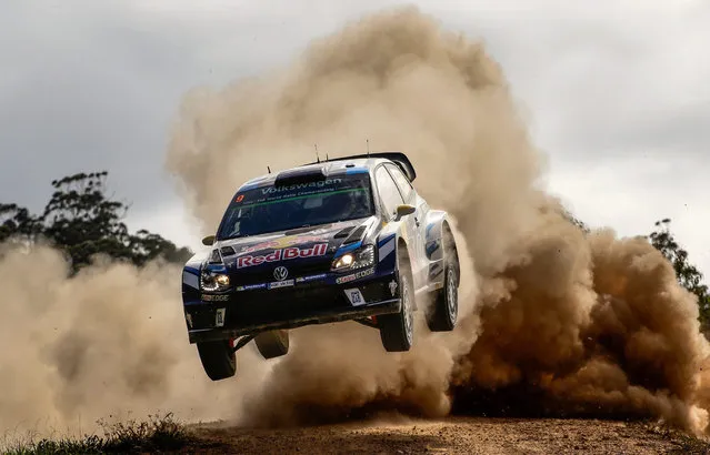 Andreas Mikkelsen of Norway driving his Volkswagen Polo R WRC during the shakedown of Kennards Hire Rally Australia 2016 in Coffs Harbour, Australia, 17 November 2016. (Photo by Nikos Mitsouras/AFP Photo)