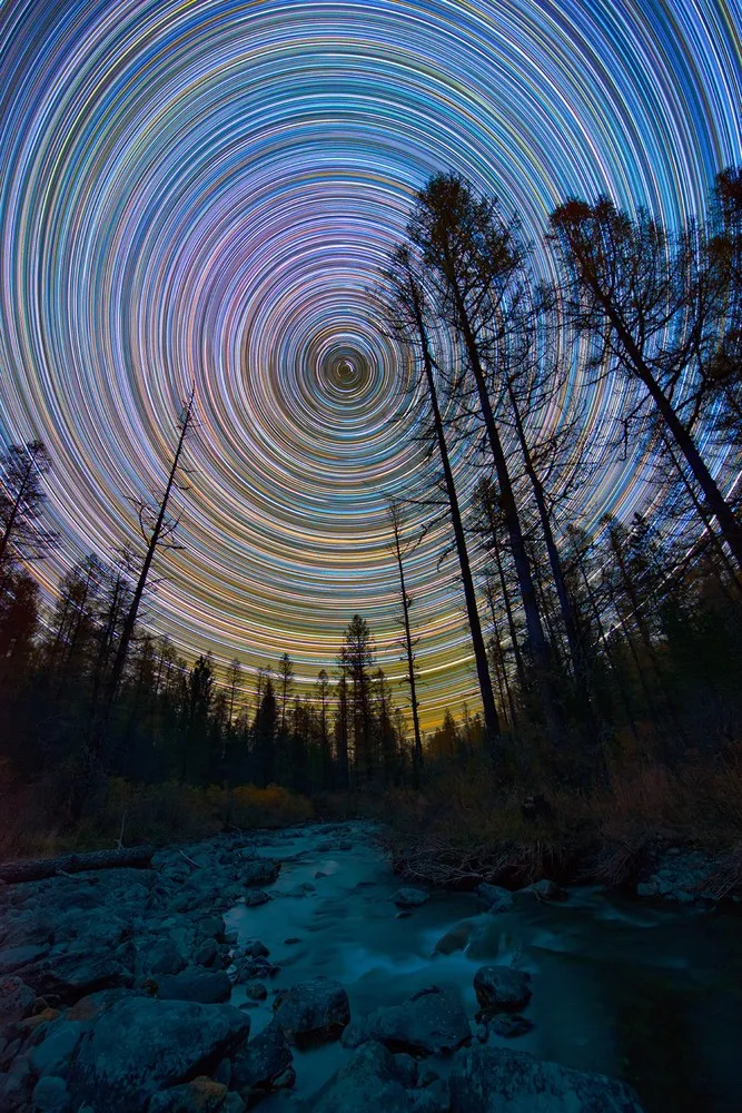 Colorful Star Trails
