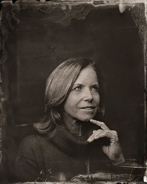 Katie Couric poses for a tintype (wet collodion) portrait at The Collective and Gibson Lounge Powered by CEG, during the 2014 Sundance Film Festival in Park City, Utah. (Photo by Victoria Will/AP Photo/Invision)