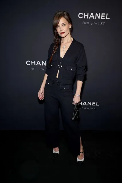American actress Katie Holmes, wearing CHANEL, attends the CHANEL Dinner to celebrate the Watches & Fine Jewelry Fifth Avenue Flagship Boutique Opening on February 07, 2024 in New York City. (Photo by Jamie McCarthy/WireImage)