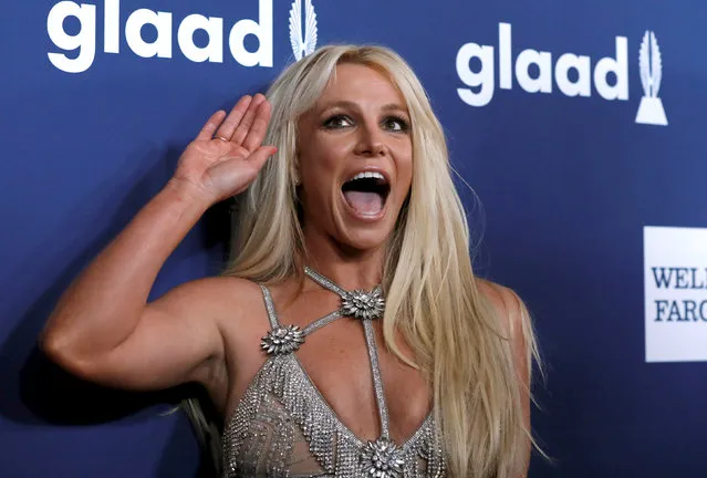 Singer Britney Spears poses at the 29th Annual GLAAD Media Awards in Beverly Hills, California, U.S., April 12, 2018. (Photo by Mario Anzuoni/Reuters)