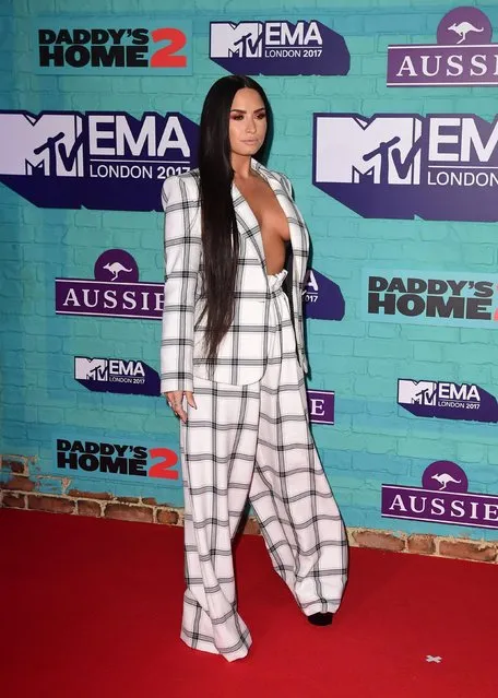 Singer Demi Lovato arrives at the 2017 MTV Europe Music Awards at Wembley Arena in London, Britain, November 12, 2017. (Photo by PA Wire)
