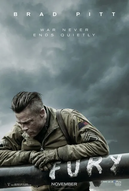A teaser poster for the upcoming Brad Pitt World War II film, “Fury”. Category: Theatrical Domestic One-Sheet. Design firm: BLT Communications, LLC, Hollywood. (Photo by Key Art Awards 2014)