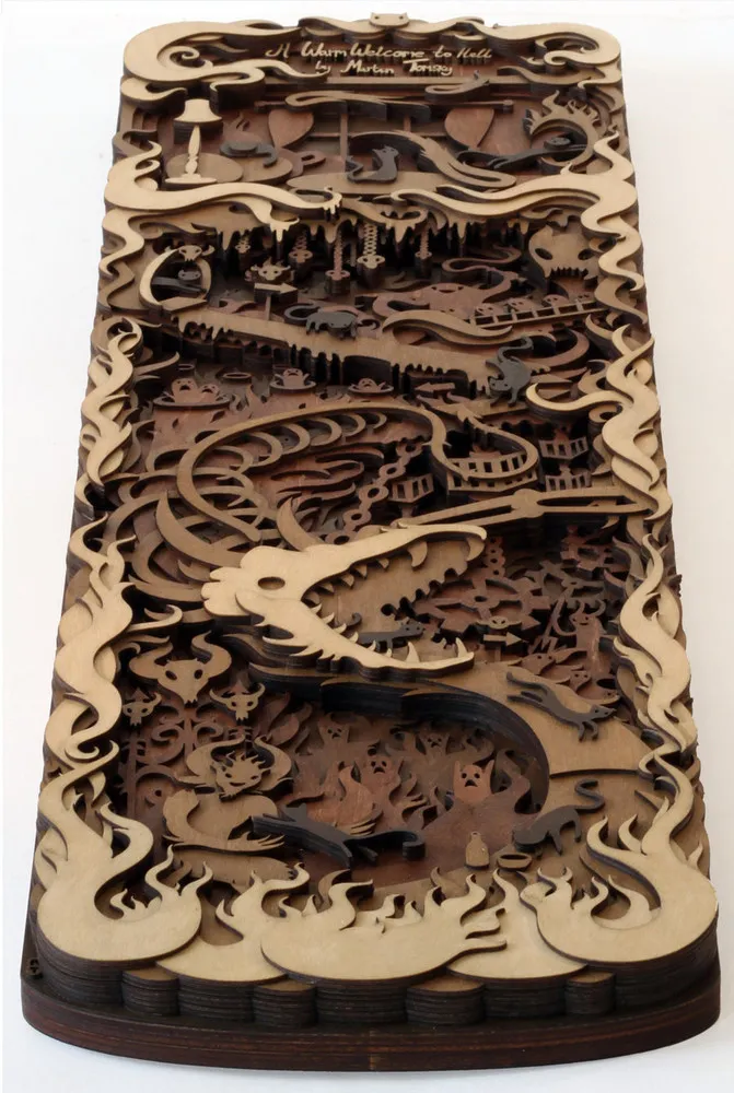 Multi-Layered Wood Artworks By Martin Tomsky