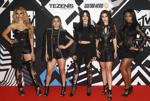 Fifth Harmony pose on the red carpet during the MTV EMA awards at the Assago forum in Milan, Italy, Sunday, October 25, 2015. (Photo by Alessandro Garofalo/Reuters)