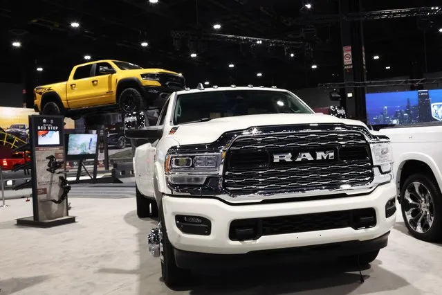 Stellantis shows off their Ram truck lineup at the Chicago Auto Show on February 09, 2023 in Chicago, Illinois. The show, which is the nation's largest and longest-running auto show, opens to the public on February 11. (Photo by Scott Olson/Getty Images)