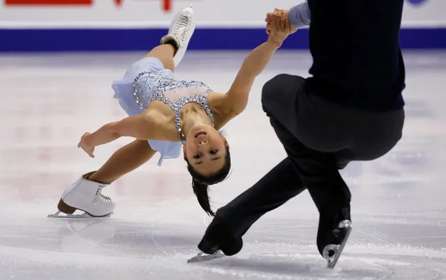 Figure Skating, ISU Grand Prix of Figure Skating NHK Trophy 2016/2017, Pairs Free Program, Sapporo, Japan on November 26, 2016. Sumire Suto and Francis Boudreau Audet of Japan compete. (Photo by Issei Kato/Reuters)