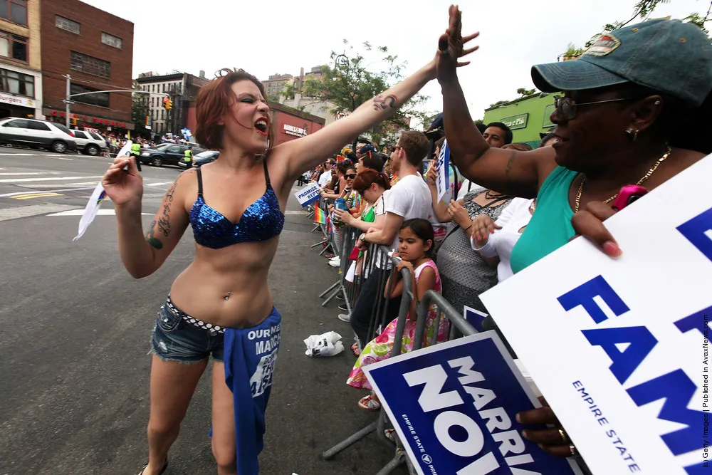 New York's Gay Pride Parade Celebrates Passage Of Same-Sex Marriage Law