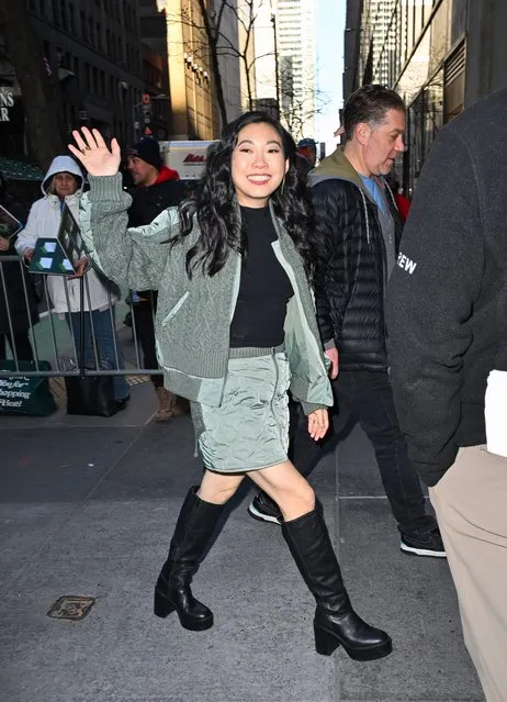 American actress and rapper Awkwafina arrives to NBC Studios at 30 Rockefeller Plaza on March 08, 2024 in New York City. (Photo by James Devaney/GC Images)