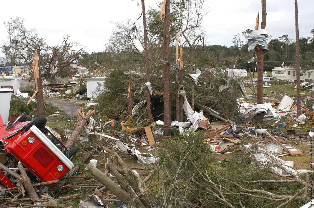 Tornado Damages Houses In Southern Florida