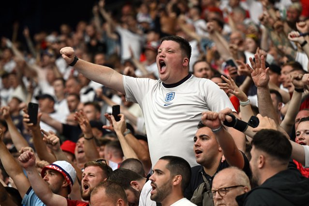 Fans of England during the UEFA EURO 2024 semi-final match between Netherlands and England at Football Stadium Dortmund on July 10, 2024 in Dortmund, Germany. (Photo by Image Photo Agency/Getty Images)