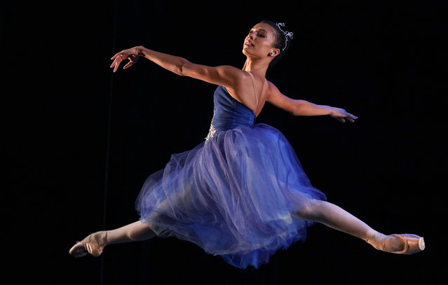 American Ballet Theatre (ABT) Corps de Ballet dancer Kyra Coco performs a scene from “Night Pieces” during a dress rehearsal for UNITE at the Joyce Theater's Ballet Festival under the creative direction of American Ballet Theatre principal dancer Calvin Royal III, in New York City, August 13, 2024. The festival runs through August 18. (Photo by Timothy A. Clary/AFP Photo)