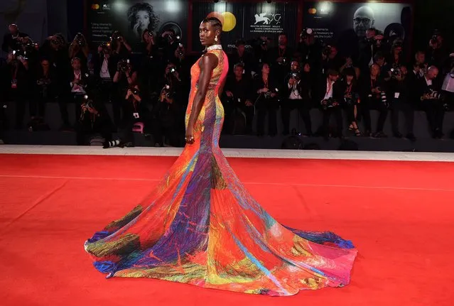 British actress and model Jodie Turner-Smith attends the Riget Exodus (The Kingdom Exodus) red carpet at the 79th Venice International Film Festival on September 01, 2022 in Venice, Italy. (Photo by Andreas Rentz/Getty Images)
