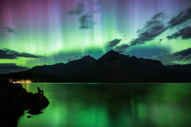 Lake Minnewanka, Banff National Park, Alberta, Canada. (Photo by Paul Zizkas/Caters News)