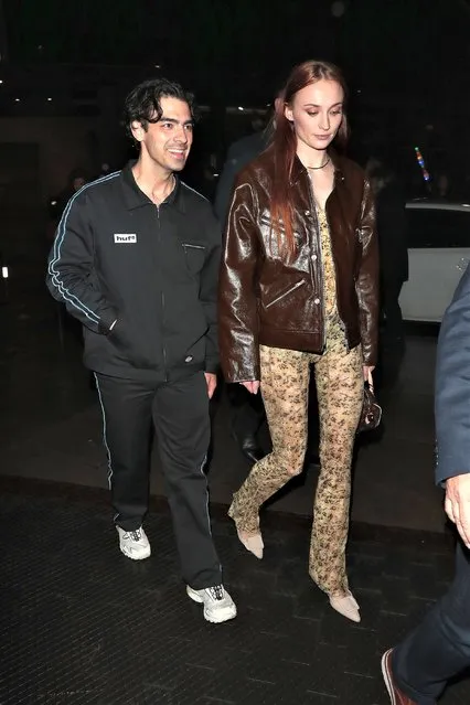 American singer-songwriter Joe Jonas and English actress Sophie Turner are seen attending the “Cup of Joe” O﻿fficial Concert After Party at 26 Leake Street on April 14, 2023 in London, England. (Photo by Ricky Vigil M / Justin E Palmer/GC Images)