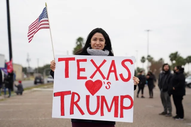 Alyssandra Granado, who is a supporter of U.S. President Donald Trump, poses for a photo near the airport in McAllen, Texas, U.S. January 12, 2021. (Photo by Veronica G. Cardenas/Reuters)