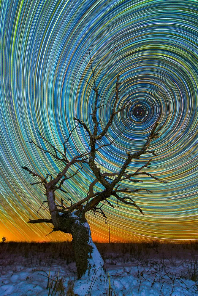 Colorful Star Trails