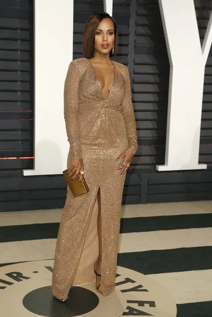 Actress Kerry Washington arrives for the Vanity Fair Oscar Party hosted by Graydon Carter at the Wallis Annenberg Center for the Performing Arts on February 26, 2017 in Beverly Hills, California. (Photo by Danny Moloshok/Reuters)