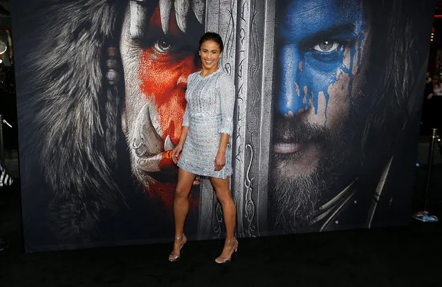 Cast member Paula Patton poses at the premiere of the movie “Warcraft” in Hollywood, California U.S., June 6, 2016. (Photo by Mario Anzuoni/Reuters)
