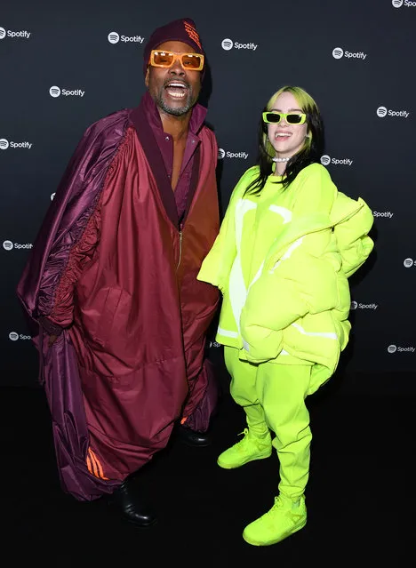 Billy Porter and Billie Eilish arrives at the Spotify Best New Artist 2020 Party at The Lot Studios on January 23, 2020 in Los Angeles, California. (Photo by Steve Granitz/WireImage)