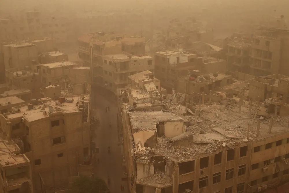 Heavy Sandstorm Swept across Middle East