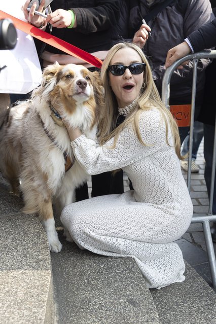 American actress Amanda Seyfried attends Day Five of the Series Mania Festival on March 25, 2025 in Lille, France. (Photo by Sebastien Courdji/Getty Images)