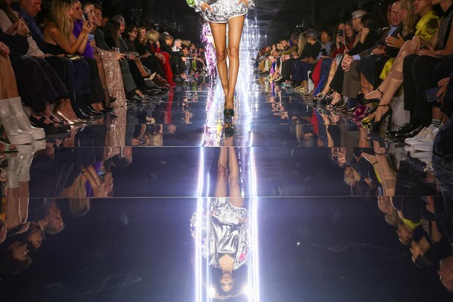 A model presents a creation from the Tom Ford Spring/Summer 2023 collection during New York Fashion Week in Manhattan, New York City, U.S., September 14, 2022. (Photo by Andrew Kelly/Reuters)