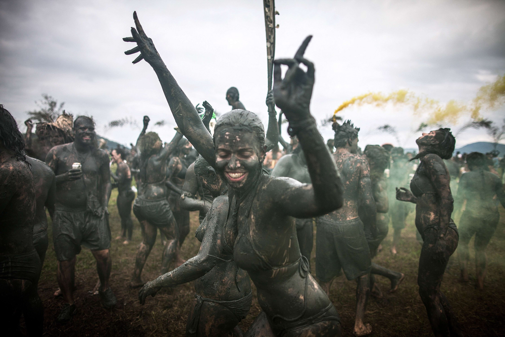 “Bloco da Lama” or “Mud Block” Carnival in Brazil