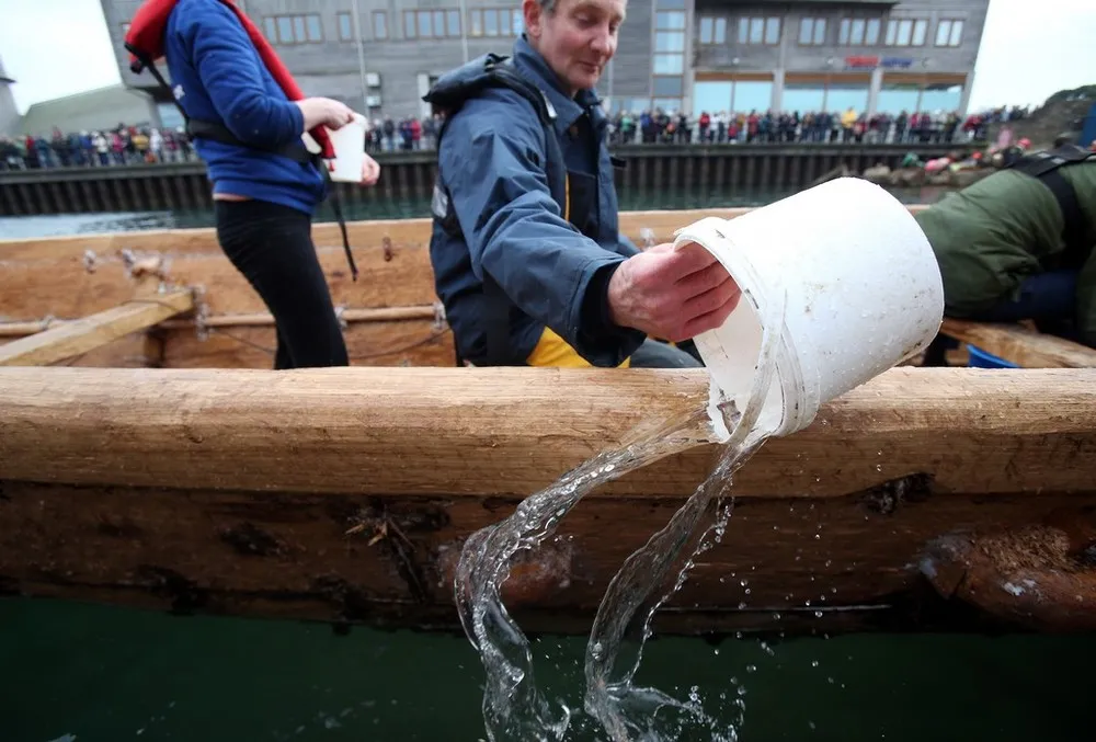 The National Maritime Museum Cornwall Launch a Recreation of a Bronze Age Boat