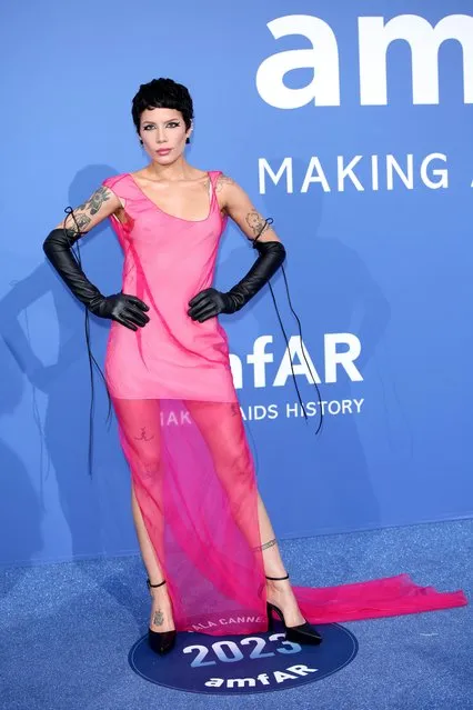 American singer Halsey attends the amfAR Cannes Gala 2023 at Hotel du Cap-Eden-Roc on May 25, 2023 in Cap d'Antibes, France. (Photo by Daniele Venturelli/Getty Images)