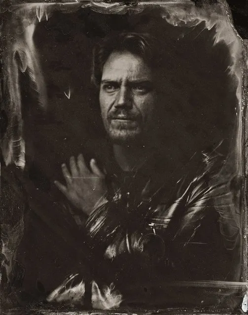 Michael Shannon poses for a tintype (wet collodion) portrait at The Collective and Gibson Lounge Powered by CEG, during the 2014 Sundance Film Festival in Park City, Utah. (Photo by Victoria Will/AP Photo/Invision)