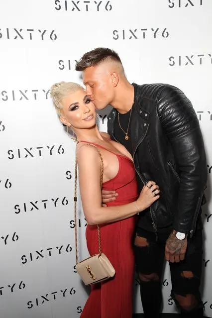 UK “Love Island” stars Olivia Buckland and Alex Bowen attend Sixty6 Magazine – issue two launch party at Paper club on March 22, 2017 in London, England. (Photo by FameFlynet)