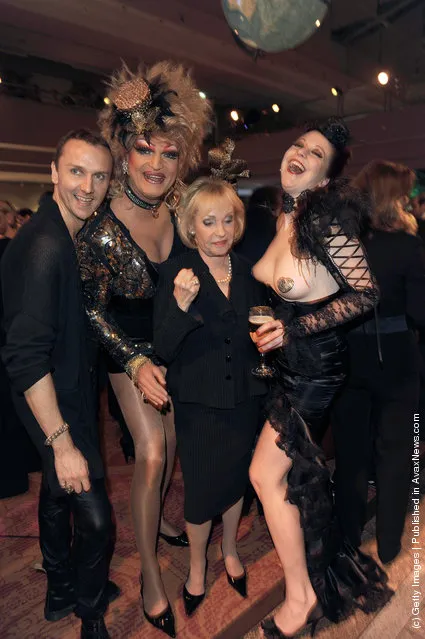 Hubertus Regout, Olivia Jones, Dagmar Berghoff and Eve at the After Show Party of the charity event 'Event Prominent' at the Hotel Grand Elysee