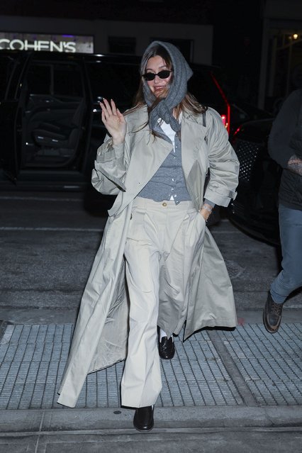 Hailey Bieber seen in Union Square on January 29, 2025 in New York City. (Photo by Aeon/GC Images)