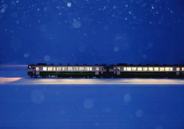 “Travel of galactic railroad”. Tadami line railway run through the Aizu district in Fukushima prefecture.Aizu is famous for heavy snow. Location: Aizu, Fukushima, Japan. (Photo and caption by Hideyuki Katagiri/National Geographic Traveler Photo Contest)