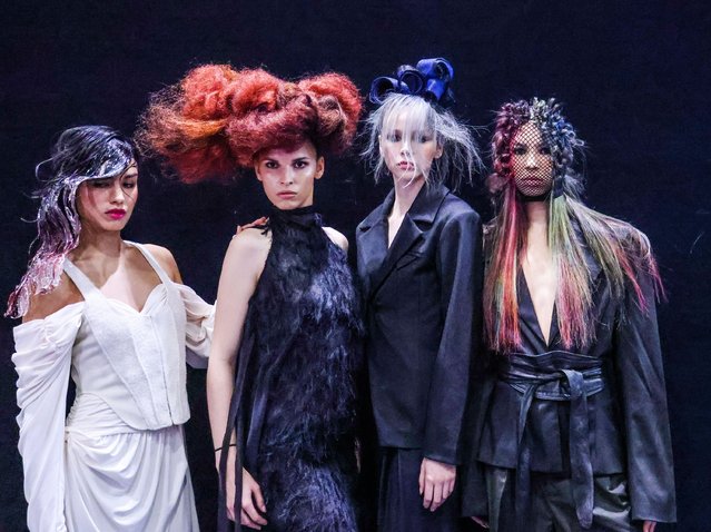 Hairdressers show off their prowess and unique styles at the Salon International at Excel London on October 13, 2024. With leading industry brands offering amazing hair designs. Salon International is the place where innovation meets artistry.now till 14 Oct. 2024. (Photo by Paul Quezada-Neiman/Alamy Live News)