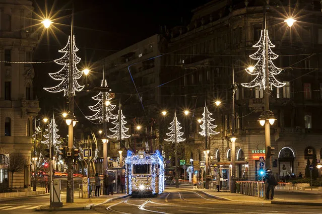 Long Exposure Turn Budapest Trams