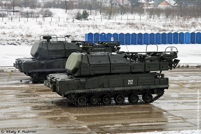 9A317 self-propelled launching vehicle for Buk-M2 air defence system