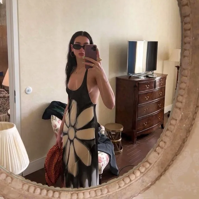 English singer and songwriter Dua Lipa in the second decade of May 2022 says she's “making the most” of whatever it is she's making the most of. (Photo by dualipa/Instagram)